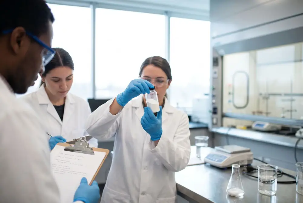 LongevityBox team developing the NAD Surge formula in the lab